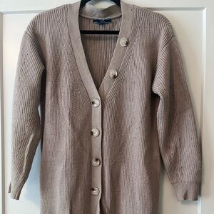 Shore XS cardigan dress in sand